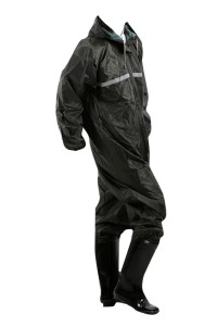 SKWK008 設計勞保連體帶帽防塵服 防護工作服 防水防雨服 噴漆打磨男雨衣 工作服製造商